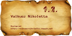 Valkusz Nikoletta névjegykártya